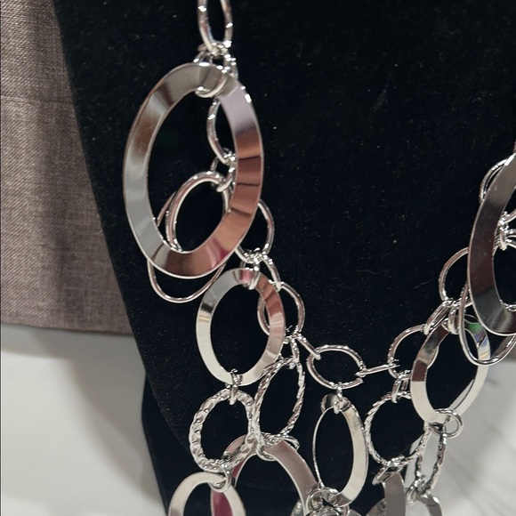 Paparazzi Silver Necklace with Black and White with matching earrings - Picture 4 of 8